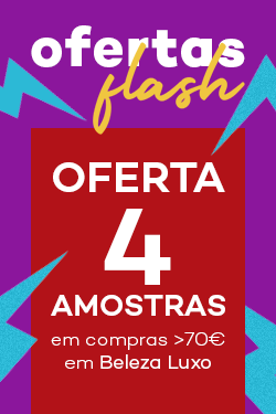 Ofertas Flash - Oferta 4 amostras em compras >70€ em beleza Luxo